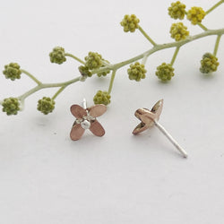 Rose gold Star flower with silver ball