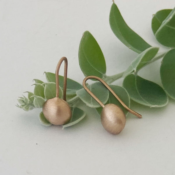 Rose Gold ball drop earrings