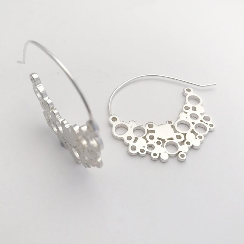 Large Sterling Silver Hoops | Extra Large holly moon