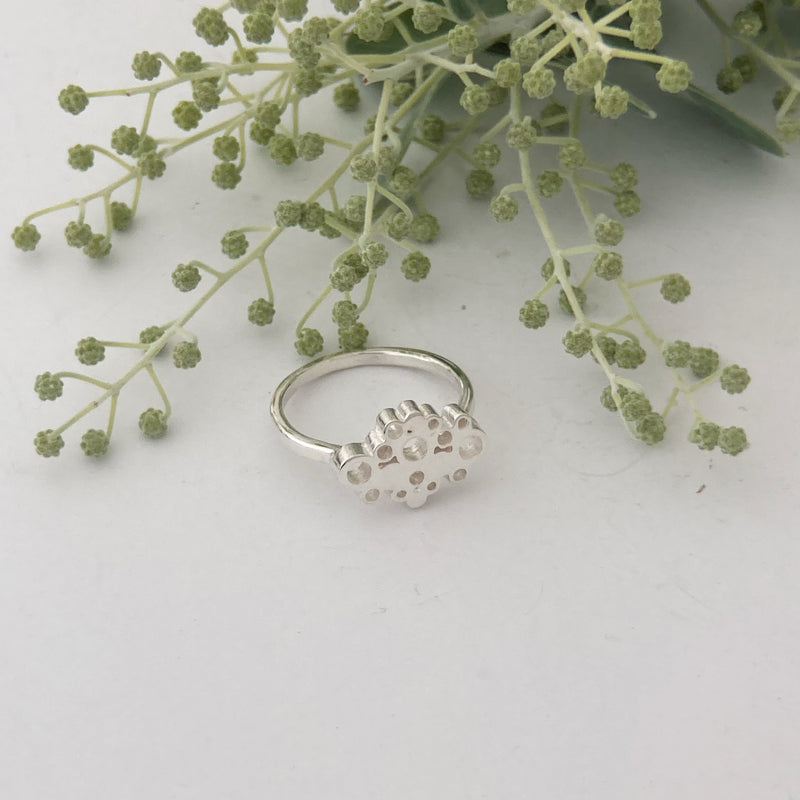 Silver Ring | Elegant Bubble Foam ring