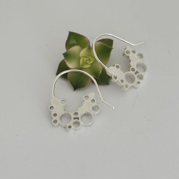 Dot Holly Silver hoops