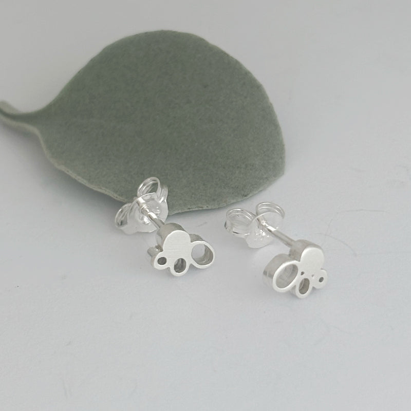 Sterling Silver Small Sea Foam Studs
