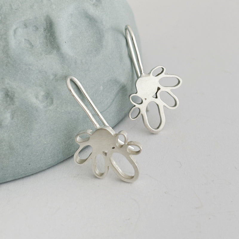 Sterling Silver large spring bud drop earrings