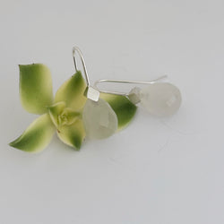 Moonstone drop sterling silver earrings
