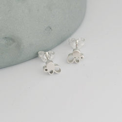Sterling Silver Small Sea Foam Studs