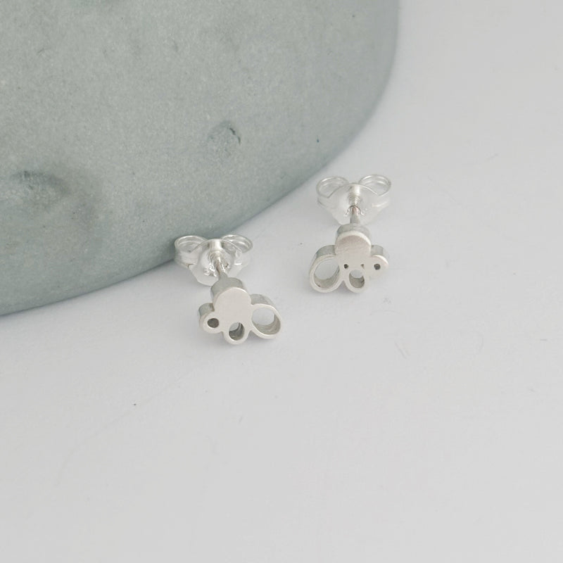 Sterling Silver Small Sea Foam Studs