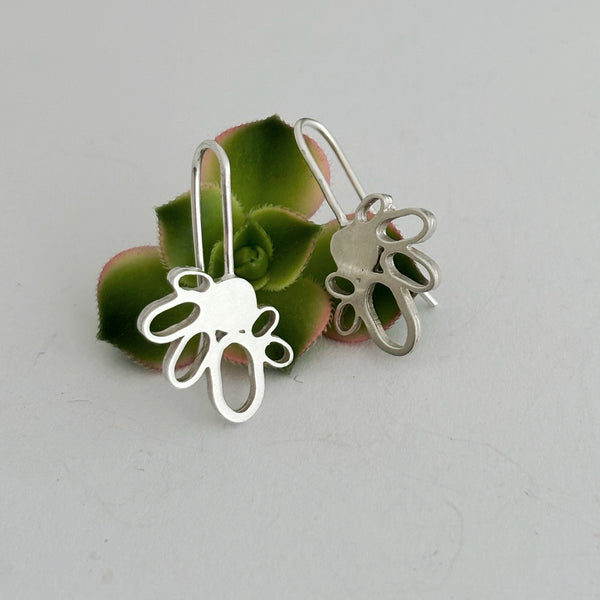 Sterling Silver large spring bud drop earrings