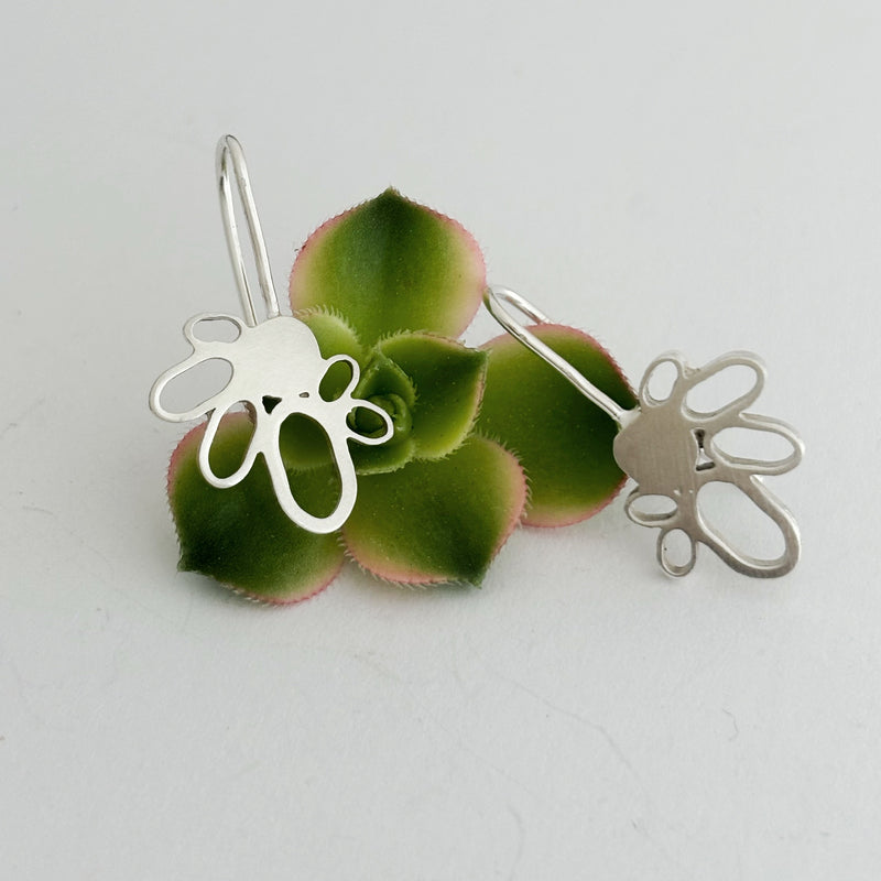 Sterling Silver large spring bud drop earrings