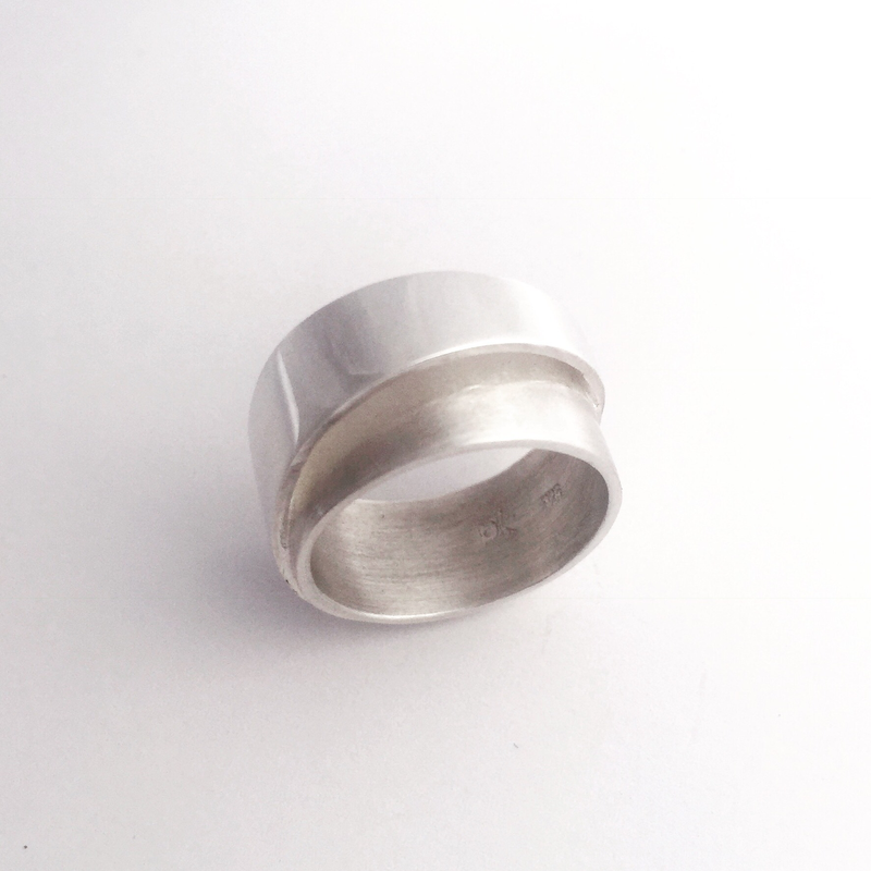 High wrap sterling silver ring