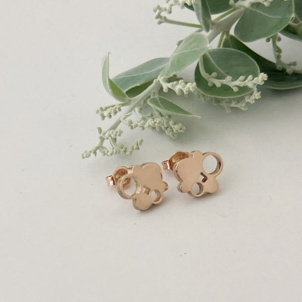 Bubble Reef Rose Gold Studs