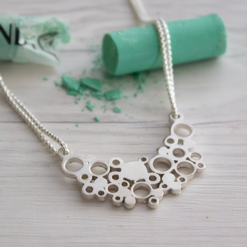 Sterling Silver extra large holly moon necklace