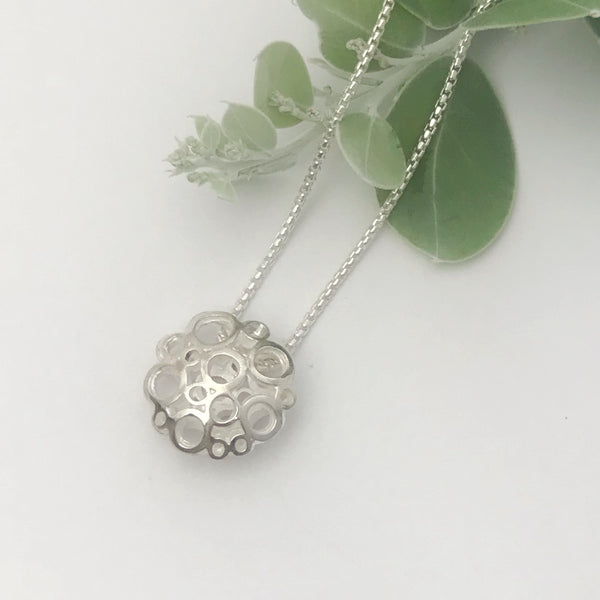 Silver flower neckpiece