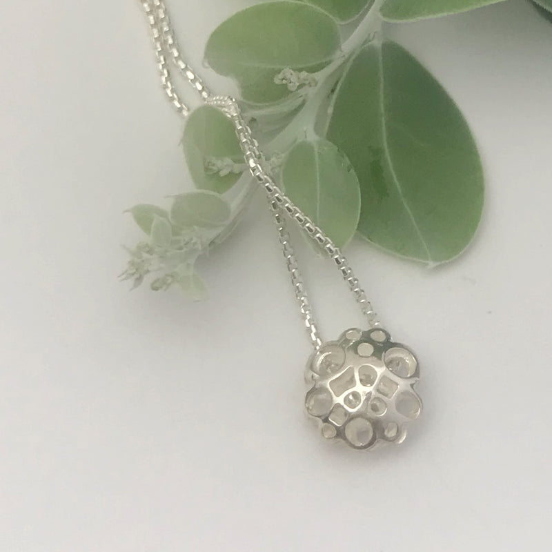 Small silver flower neckpiece