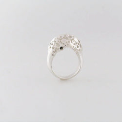 Silver High Pebble Road Ring