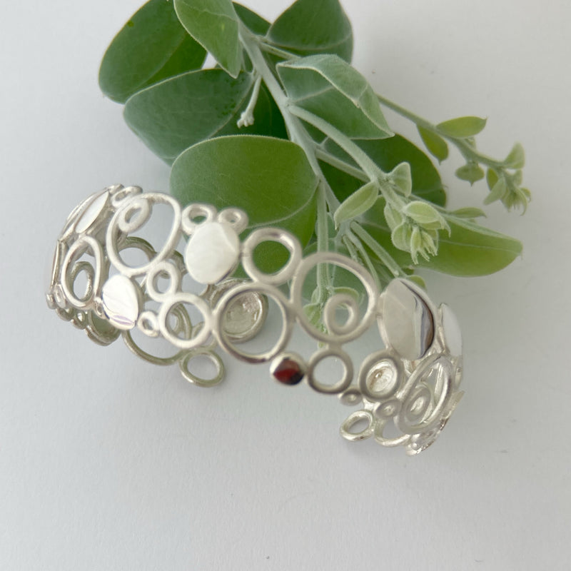 Curved Pebble Road Cuff