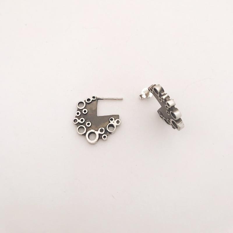 small black and silver studs