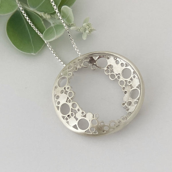 Double Large new moon necklace