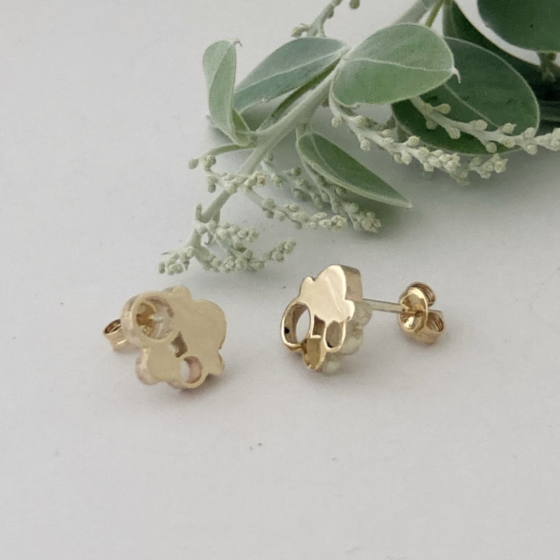 Bubble Reef Yellow Gold Studs
