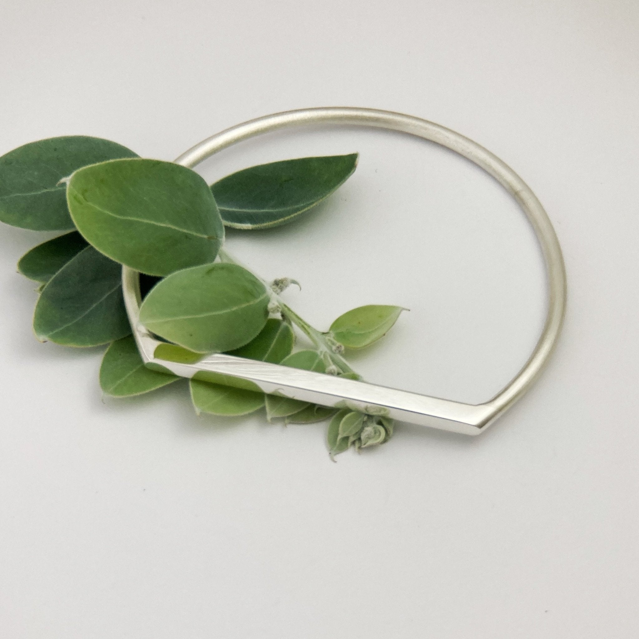 Flat Top Sterling Silver Bangle — Handmade in Sydney | Pip Keane