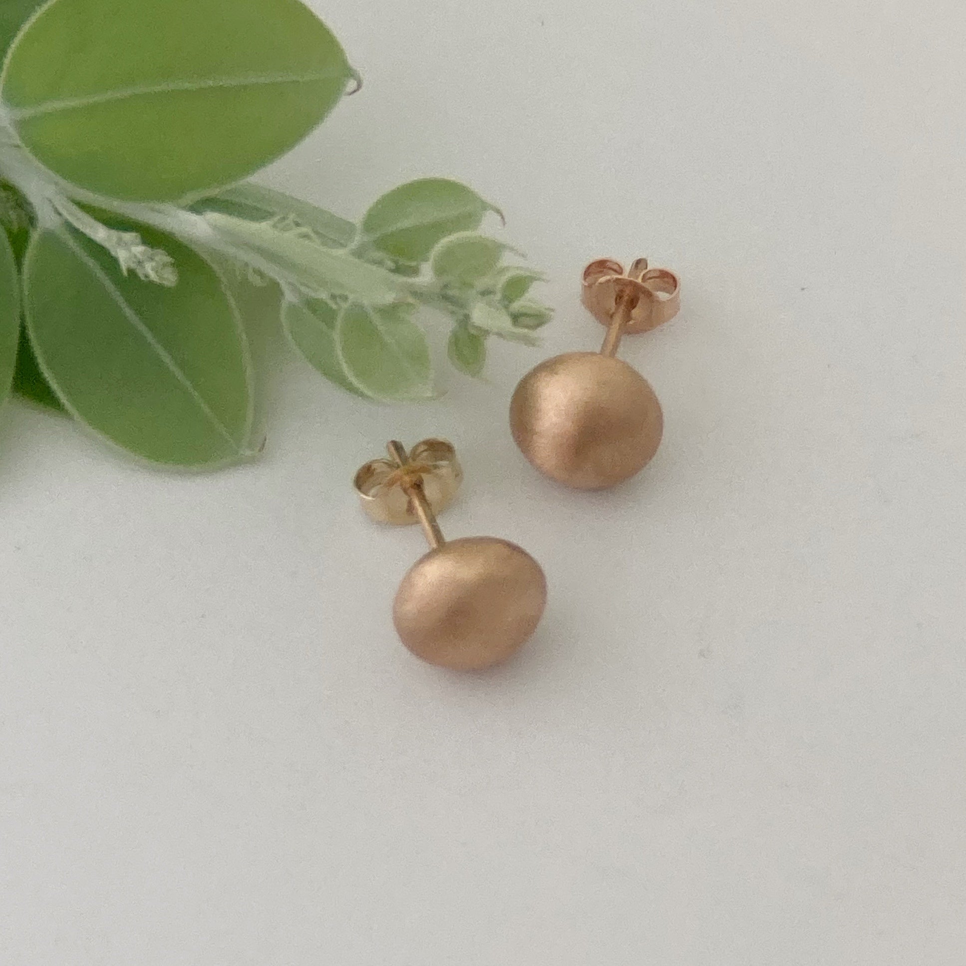 Rose Gold ball stud earrings Pip Keane Design